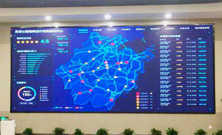 浙江,公路交通,運營應急指揮中心,P1.19,17㎡,LED顯示屏